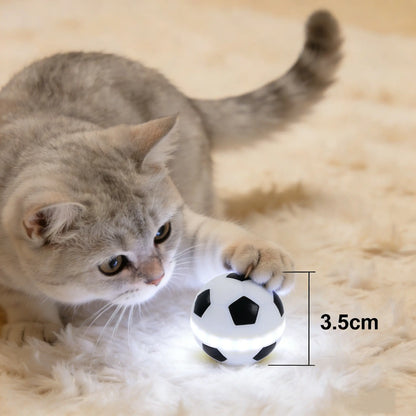 FIFA World Cup Official Licensed Pet Toys Interactive Cat Chase Toy Indoor Flash Moving Ball Random Rolling Light up Soccer Ball
