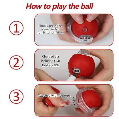 Interactive Cat Toys Ball Automatic for Indoor Cats Fast Rolling on Carpet Chirping & Motion Activate Cat Toys Pet Toy Interactive Motion Activate