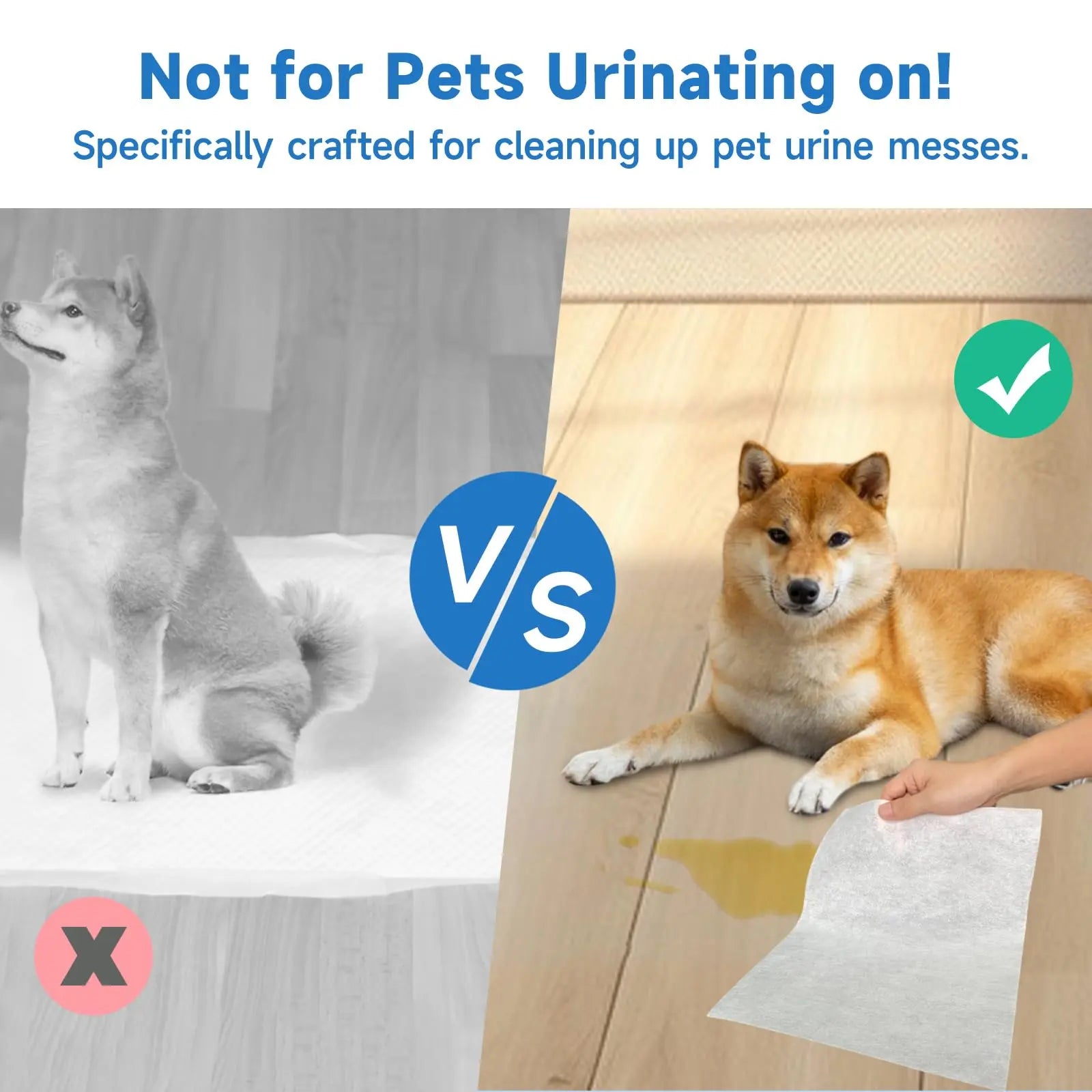 Quick Absorbent Pet Training Pads, 12" x 10", for Effective Urine and Stain Control
